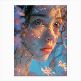 Girl With Blue Eyes Canvas Print