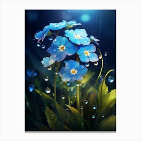 Forget Me Not Wildflower At Dawn (3) Canvas Print