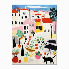 The Food Market In Sintra 1 Illustration Canvas Print