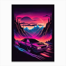 Back To The Future Car Canvas Print