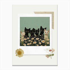 Scrapbook Kittens Fairycore Painting 4 Canvas Print