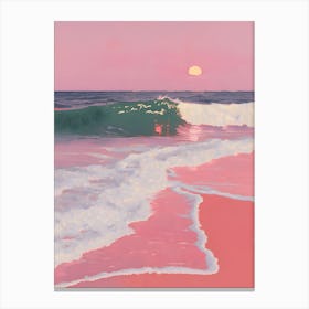 Pink Beach Sunset Canvas Print