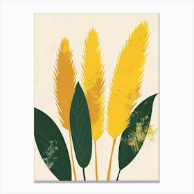 Sago Palm Plant Minimalist Illustration 5 Canvas Print