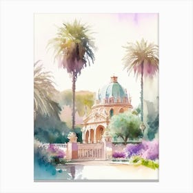 Balboa Park, 2, Usa Pastel Watercolour Canvas Print