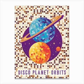 Disco Planet Orbits Canvas Print