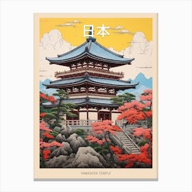 Yamadera Temple, Japan Vintage Travel Art 1 Poster Canvas Print