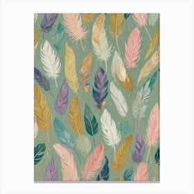 Pastel Shower of Feathers Canvas Print