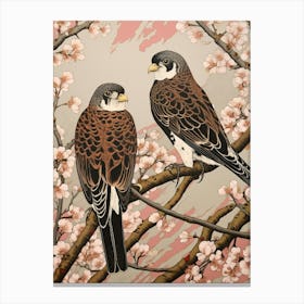 Art Nouveau Birds Poster Falcon 5 Canvas Print