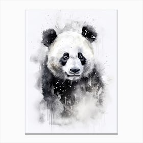 Panda Art In  Ink Wash Painting Style 2 Canvas Print