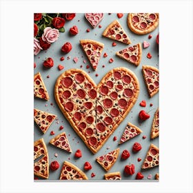 Romantic Pizza Canvas Print