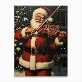 Santa Playing Violin 2 Canvas Print