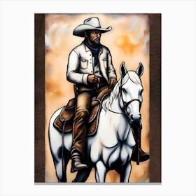 Cowboy Leather Canvas Print