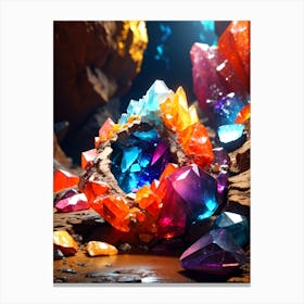 Colorful Crystals 2 Canvas Print