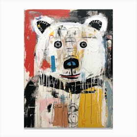Polar Bear Basquiat style Canvas Print