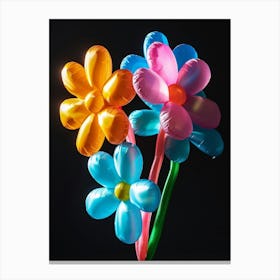 Bright Inflatable Flowers Flax Flower 2 Canvas Print