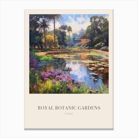 Royal Botanic Gardens Sydney Australia 4 Vintage Cezanne Inspired Poster Canvas Print