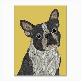 Barky the Boston Terrier Canvas Print