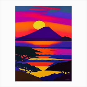 Mountain Geometric Sunrise Canvas Print