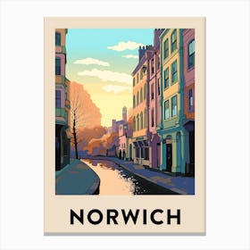 Norwich 6 Vintage Travel Poster Canvas Print