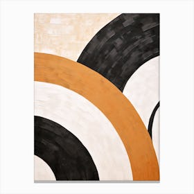 Enchanted Edges; Beige Mid Century Illusions Canvas Print