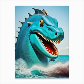 Blue Sea Monster 4 Canvas Print