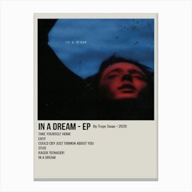 In A Dream Ep By Troye Sivan 2020 Poster 3 Canvas Print