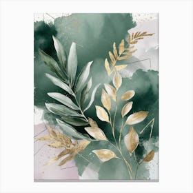 Gold Leaves Canvas Print Canvas Print