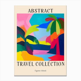 Abstract Travel Collection Poster Cayman Islands 2 Canvas Print