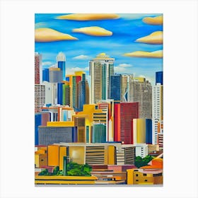 Skyline Of Manila Canvas Print