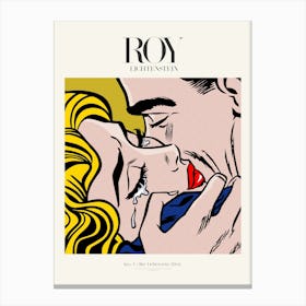 Kiss V Poster |Roy Lichtenstein 1964 Canvas Print