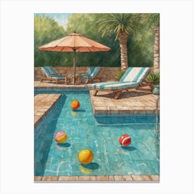 Pool Party Canvas Print