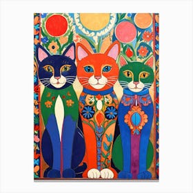 Three Cats 1 Canvas Print