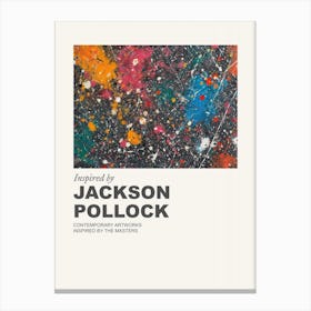 Museum Poster Inspired By Jackson Pollock 4 Canvas Print