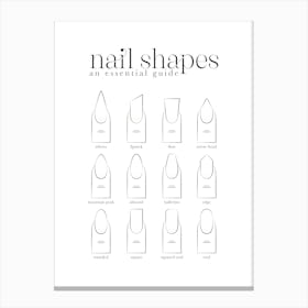 Nail Shapes Guide - Nail Tech Canvas Print