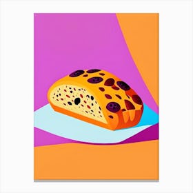 Raisin Bread Bakery Product Matisse Inspired Pop Art Canvas Print