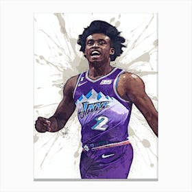 Collin Sexton Utah Jazz Canvas Print