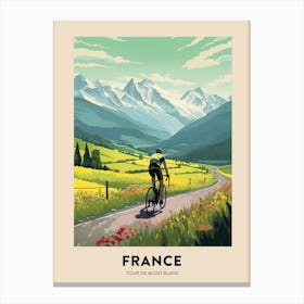 Tour De Mont Blanc France 10 Vintage Cycling Travel Poster Canvas Print