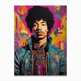 Jimi Hendrix Vintage Psycedellic 9 Canvas Print