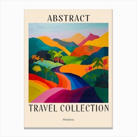 Abstract Travel Collection Poster Honduras 1 Canvas Print