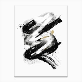 S Brush Stroke Painting Canvas Print