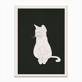 Minimalist Abstract Cat 4 Canvas Print