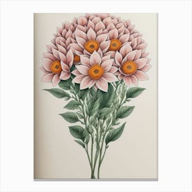 Bouquet Of Pink Flowers Canvas Print