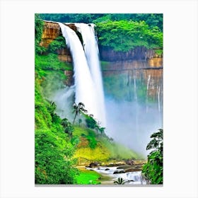 Laxapana Falls, Sri Lanka Majestic, Beautiful & Classic (3) Canvas Print