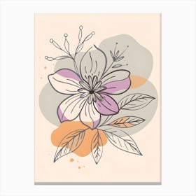 Flower With Leaves Canvas Print