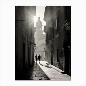 Dubrovnik, Croatia, Mediterranean Black And White Photography Analogue 2 Canvas Print