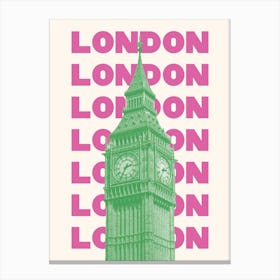 London Pink Canvas Print