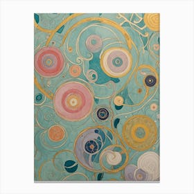 Pastel Swirls In The Water Canvas Print