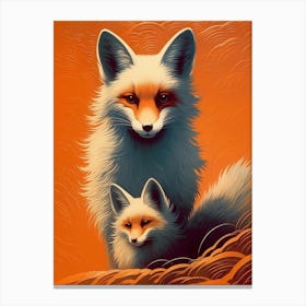 Foxes Canvas Print