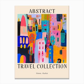 Abstract Travel Collection Poster Vienna Austria 2 Canvas Print