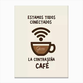 Cafe Conexión Canvas Print